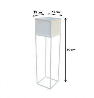 Kwietnik ze skrzynką metalowy loft 90 cm